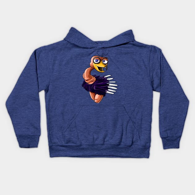 Ozzie the ostrich of willy's wonderland Kids Hoodie by Super-TS